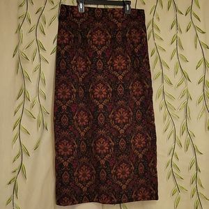 BRIGGS New York Polyester Floral Paisley Skirt